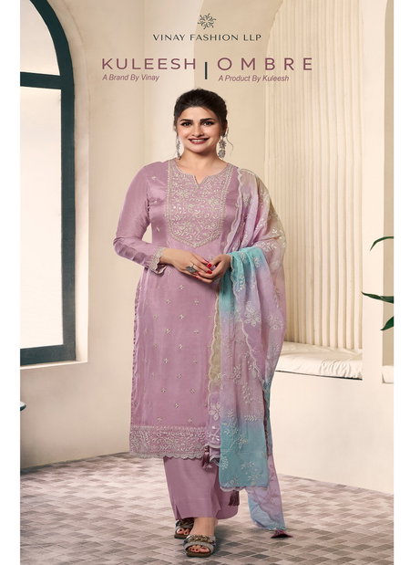 Ombre By Vinay Kuleesh Moonga Silk Designer Salwar Kameez Wholesalers In Surat